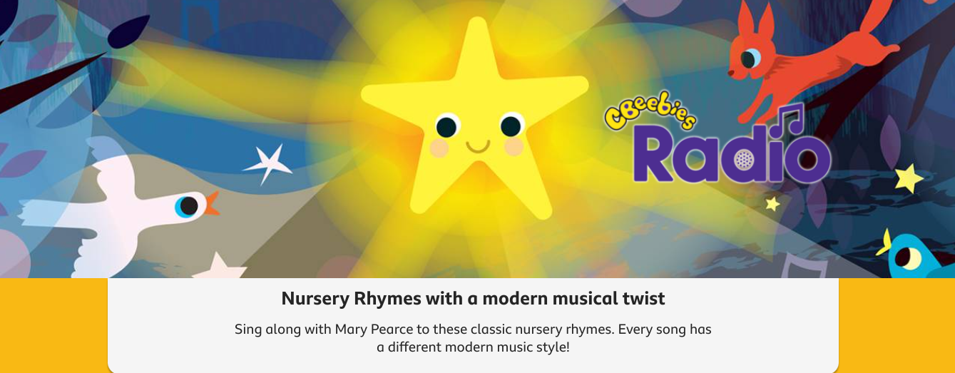 https://www.bbc.co.uk/cbeebies/curations/radio-nursery-rhymes 